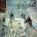 Édouard Manet - Rue Mosnier with Road Menders