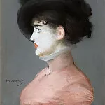 Woman in a black hat , Édouard Manet
