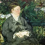 Madame Manet in the Conservatory, Édouard Manet