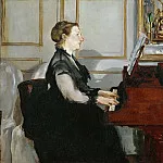 Madame Manet at the piano, Édouard Manet