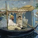 Édouard Manet - The Boat (Claude Monet, with Madame Monet, Working on his Boat in Argenteuil)