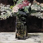 Vase of White Lilacs and Roses, Édouard Manet
