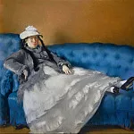 Édouard Manet - Madame Manet on Blue Sofa