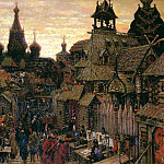 Old Moscow. Street in China-town in early XVII century, Apollinaris M. Vasnetsov