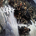 Suvorov Crossing the Alps in 1799, Vasily Ivanovich Surikov
