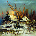 Winter landscape with a hut. 1, Yuly Klever