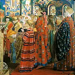900 Картин самых известных русских художников - РЯБУШКИН Андрей - Русские женщины XVII столетия в церкви