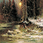 Sunset in winter. 1, Yuly Klever