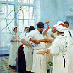 Павлов в операционном зале, Илья Ефимович Репин