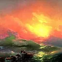 900 Classic russian paintings - Ivan Aivazovsky - The Ninth Wave