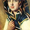 900 Classic russian paintings - Venetsianov Alex - The girl in a headscarf
