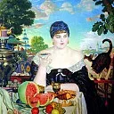 900 Картин самых известных русских художников - КУСТОДИЕВ Борис - Купчиха за чаем