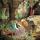 900 Classic russian paintings - Vasnetsov Victor - Sleeping Princess
