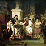 The Apostle Paul explains the Christian in the presence of King Agrippa, his sister Bernice, and the proconsul Festus, Vasily Ivanovich Surikov