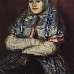 City Girl. Portrait of Alexandra Ivanovna Emelianova, nee Schrader, Vasily Ivanovich Surikov