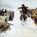 Taking a snow town, Vasily Ivanovich Surikov