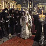 Visit to the princess of the convent, Vasily Ivanovich Surikov