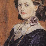 Portrait of a young woman, Vasily Ivanovich Surikov