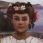 Head girl. Portrait ZS Haminovoy, Vasily Ivanovich Surikov