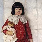 Portrait of O.V. Surikova , the artist’s daughter, in childhood, Vasily Ivanovich Surikov