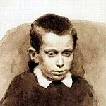 Portrait of Alexander S. Matveev in childhood, Vasily Ivanovich Surikov