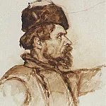 head of a Cossack, Vasily Ivanovich Surikov