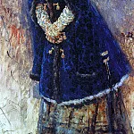young ladies in the blue coat, Vasily Ivanovich Surikov