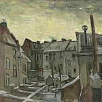 Backyards of Old Houses in Antwerp in the Snow, Vincent van Gogh