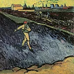 Sower – Outskirts of Arles in the Background, Vincent van Gogh