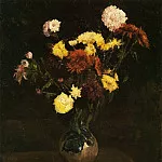 Vase of Carnations and Zinnias, Vincent van Gogh