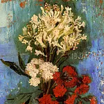 Vase with Carnations and Other Flowers, Vincent van Gogh