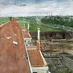 View from the Window of Vincents Studio, Vincent van Gogh