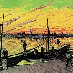 Coal Barges, Vincent van Gogh