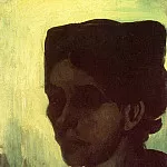 Head of a Young Peasant Woman with Dark Cap, Vincent van Gogh