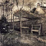 The Garden of the Parsonage with Arbor, Vincent van Gogh