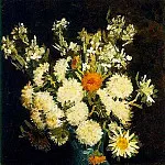 Flowers in the Blue Vase, Vincent van Gogh