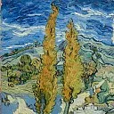 Two Poplars on a Road Through the Hills, Vincent van Gogh
