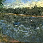 The Seine with a Rowing Boat, Vincent van Gogh