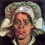 Head of a Peasant Woman with White Cap, Vincent van Gogh
