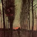 Avenue of Poplars at Sunset, Vincent van Gogh