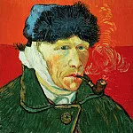 Винсент Ван Гог - Автопортрет с перевязанным ухом и трубкой