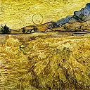 Wheat Field with Reaper and Sun, Vincent van Gogh