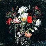 Vase with White and Red Carnations, Vincent van Gogh