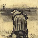 Peasant Woman Lifting Potatoes, Vincent van Gogh