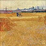 Arles View from the Wheat Fields, Vincent van Gogh