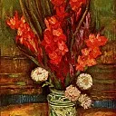 Vase with Red Gladiolas, Vincent van Gogh