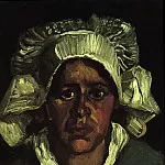 Head of a Peasant Woman with White Cap, Vincent van Gogh