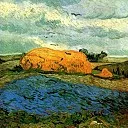 Haystacks under a Rainy Sky, Vincent van Gogh