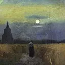 Old Tower at Sunset, Vincent van Gogh
