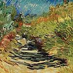 A Road at Saint-Remy with Female Figure, Vincent van Gogh